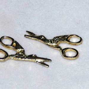 Scissors, gold, 2 pack