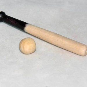 Baseball bat and ball