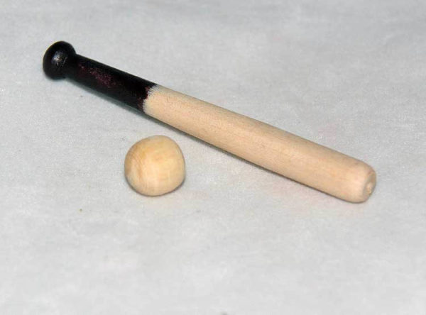 Baseball bat and ball