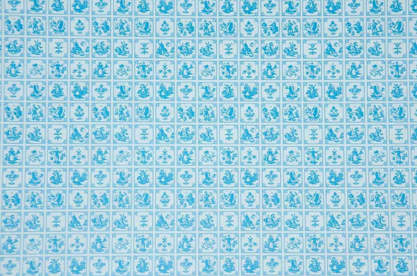 Old Dutch tile, blue and white