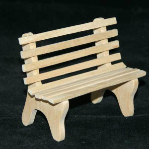 Garden seat raw wood