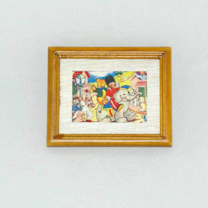 Wooden framed circus picture