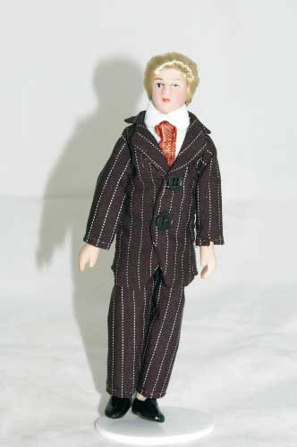 Man in pin-striped suit