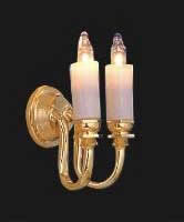 Double candle wall sconce