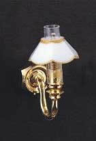 Single sconce white and gold shade