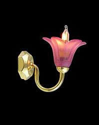 Single pink petal sconce