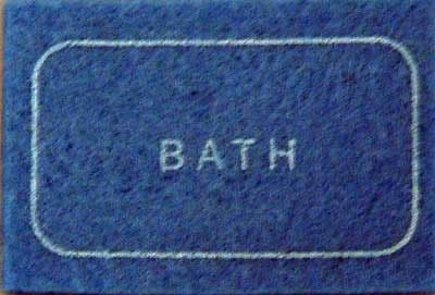 Blue bath mat