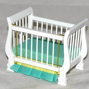 White framed cot