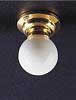 White globe flush ceiling lamp