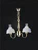 2 arm 'gas lamp' chandelier