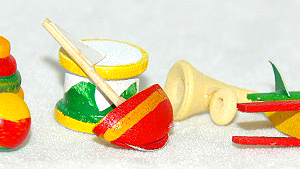 Assorted wooden nursery toys