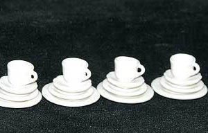 White quality porcelain dinner service for 4