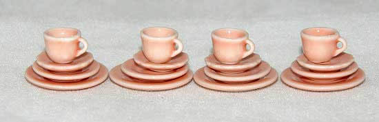 Pink /peach quality porcelain  dinner service