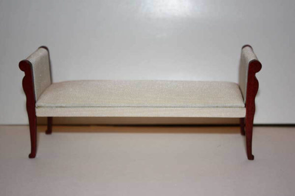 Bedroom sofa, cream silk