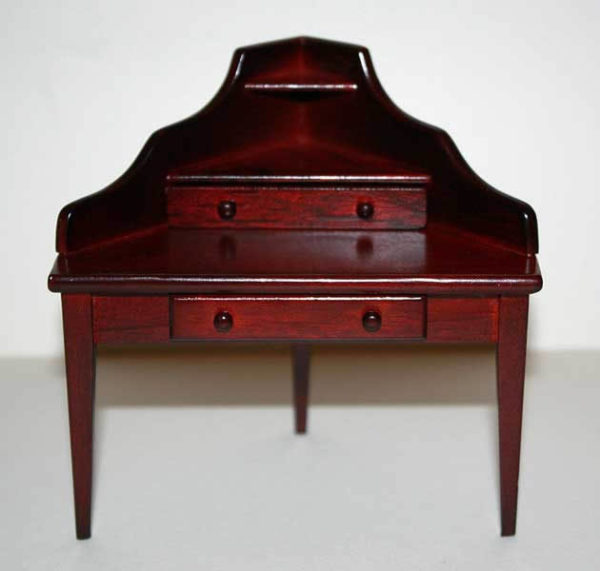 Corner mahogany writing desk