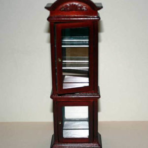 Mahogany mirrored curio cabinet