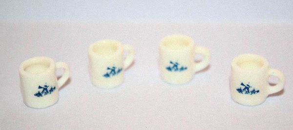China  mugs, white set 4