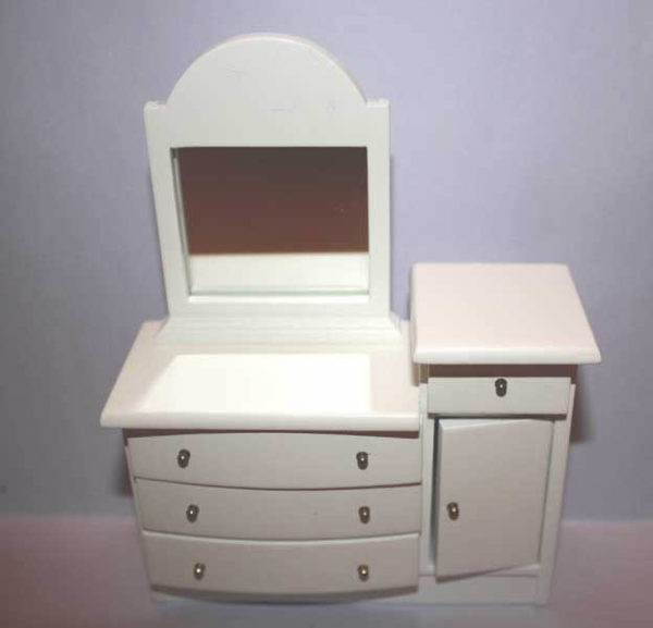 Dressing table, white painted timber