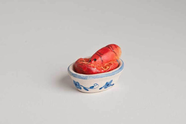 Lobster topped tureen dish