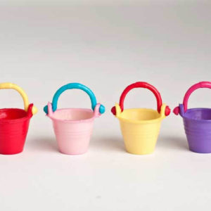 4 piece set coloured buckets