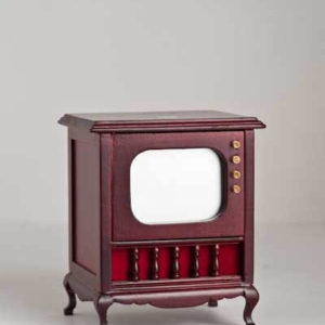 Old fashioned mahogany television set