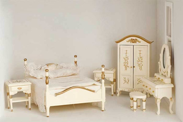 6 piece cream bedroom set