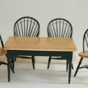 Green kitchen table with 4 chairs