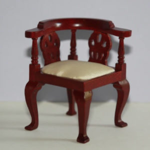 Cream silk corner chair