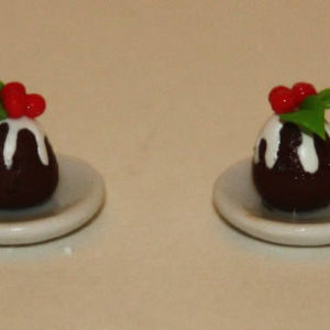 Christmas pudding on plate