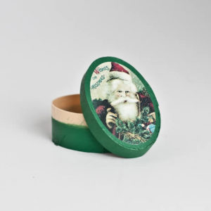 Oval Santa Christmas Box