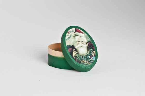 Oval Santa Christmas Box