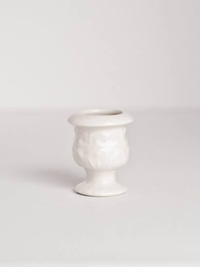 White porcelain urn