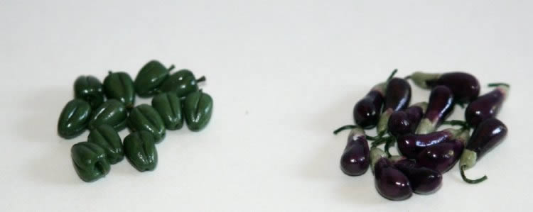 Green peppers and egg plants