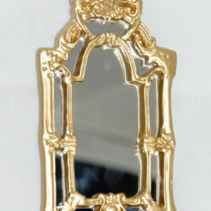 Gold mirror with detailed frame