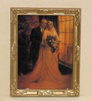 Portrait, bride and groom