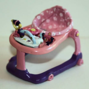 Pink hand tooled baby walker