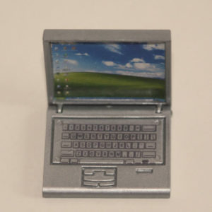 Computer silver plastic laptop
