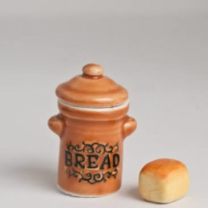 Kitchen bread jar and bread roll