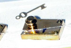 Door handle gold lock latch and key