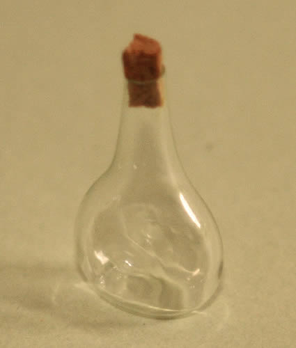 Glass corked bottle