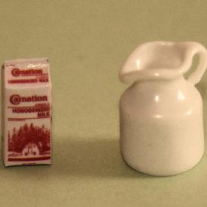 Milk jug and carton