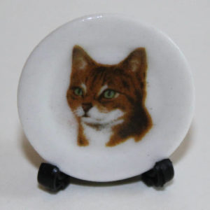 Tabby cat plate