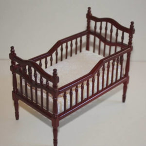 Mahogany spindle side cot