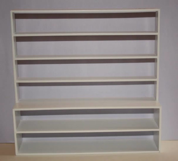 Large bookcase, 6 shelves, white