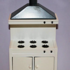 Stove with range hood  white