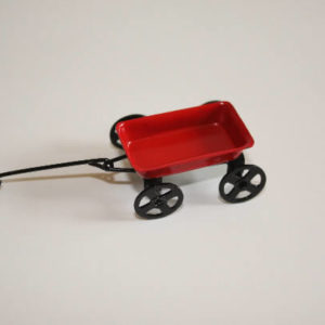 Red tin wagon small