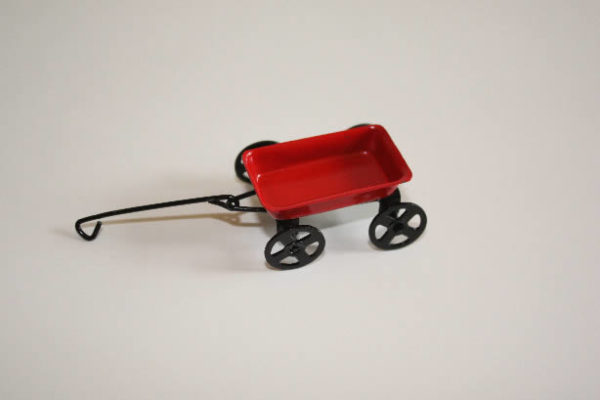 Red tin wagon small