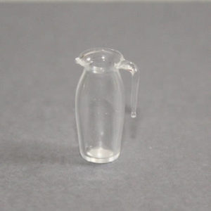 Clear glass water jug