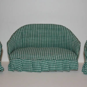 English Lounge suite - green check