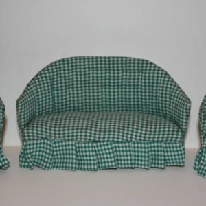 English Lounge suite - green check